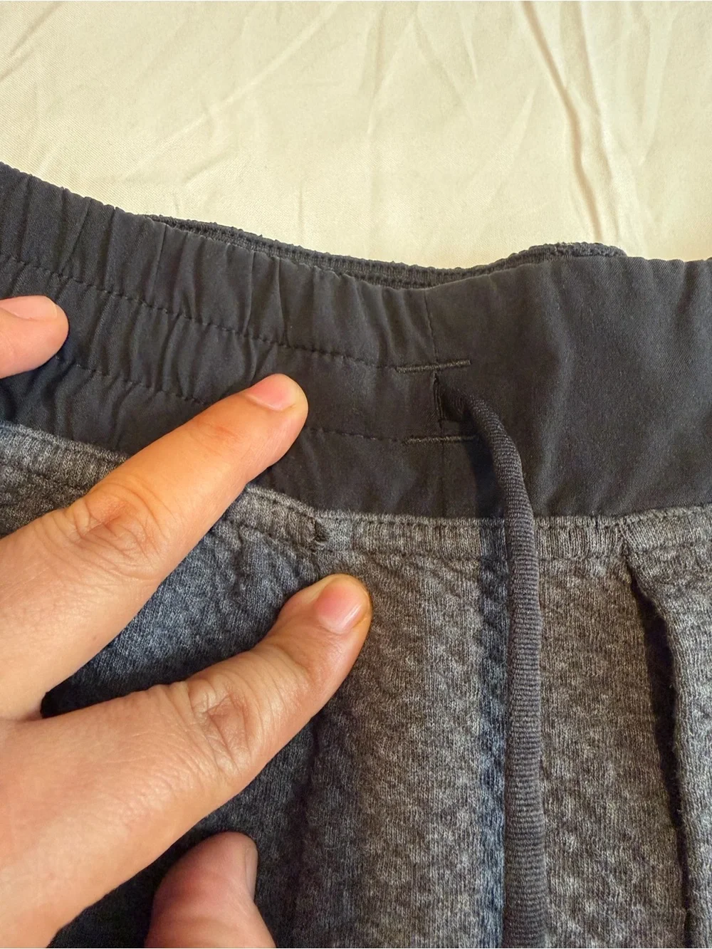 lululemon athletica Men's Charcoal Gray Knit Drawstring Shorts